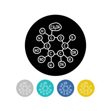 glikoz formül doodle simgesi