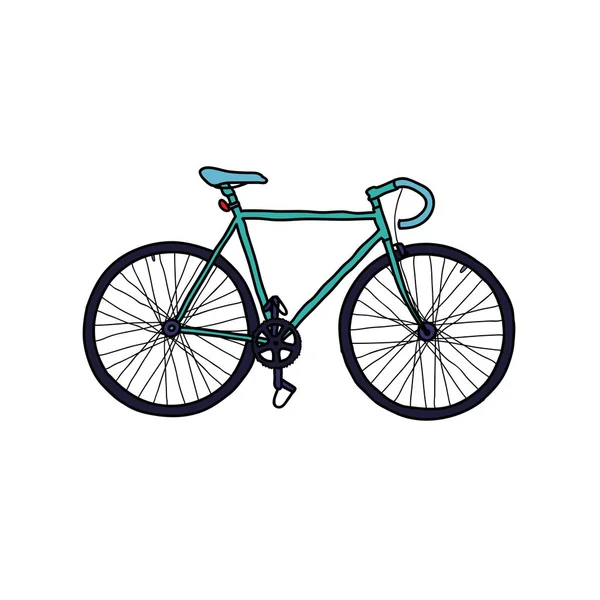 Cykel fast kugghjulet doodle — Stock vektor