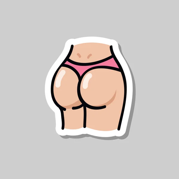 kadın kalça ve bel doodle simgesi