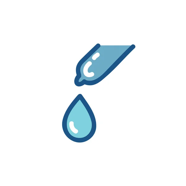 Gotas para los ojos garabato icono — Vector de stock