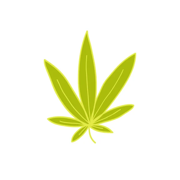 Marihuana hoja garabato icono — Vector de stock