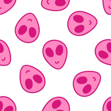 uzaylı sorunsuz doodle desen