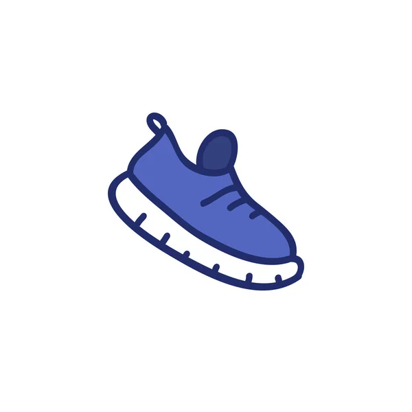 Бігове взуття каракулі значок — стоковий вектор