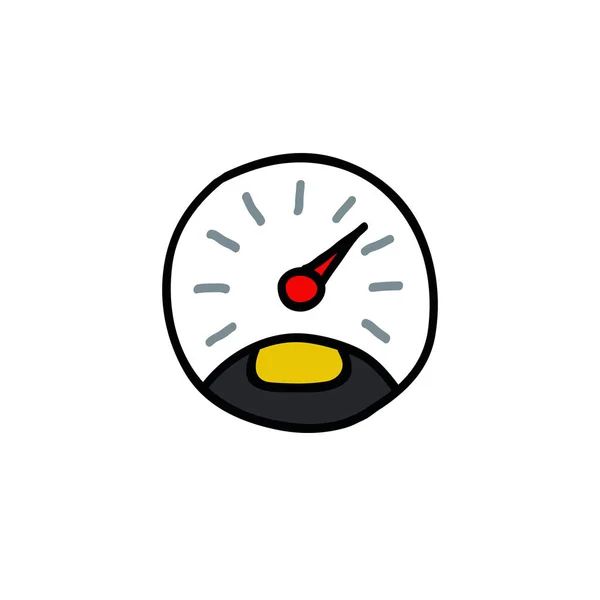 Hastighetsmätare doodle ikonen — Stock vektor
