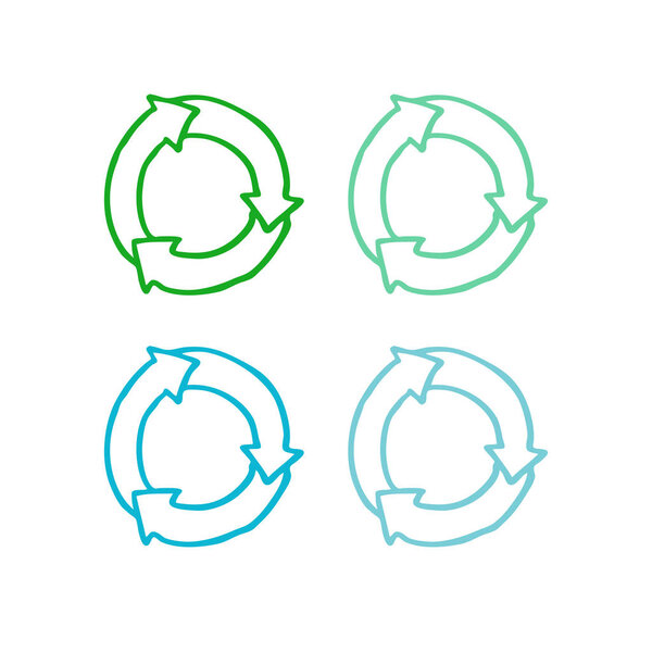 ecology recycle doodle icon