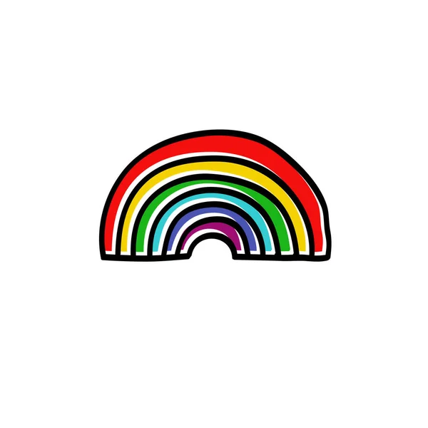 Rainbow doodle icon — Stock Vector