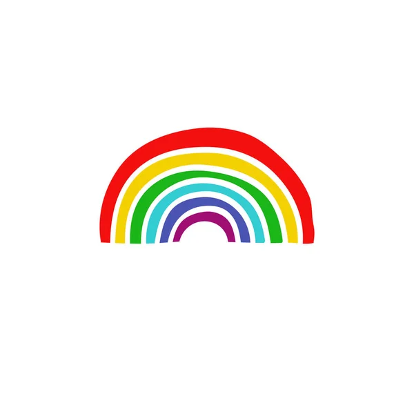 Rainbow doodle icon — Stock Vector