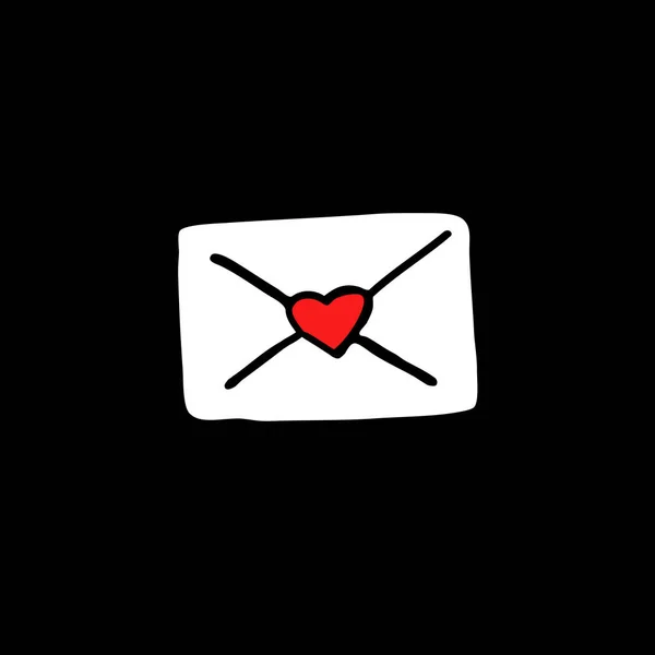 Icono de garabato de correo — Vector de stock