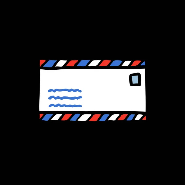Mail-Doodle-Symbol — Stockvektor