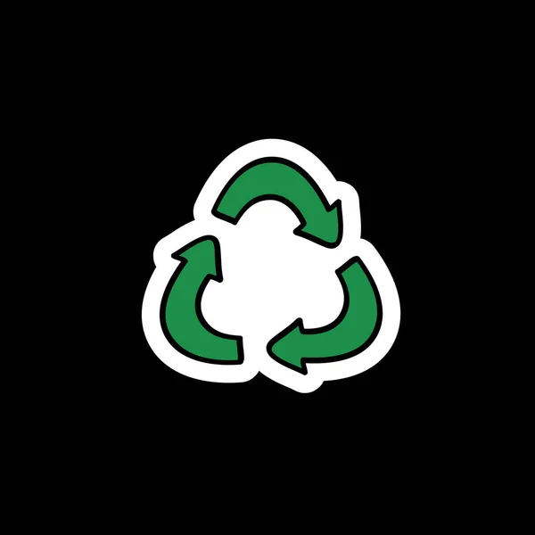 Recykling symbol doodle ikona — Wektor stockowy