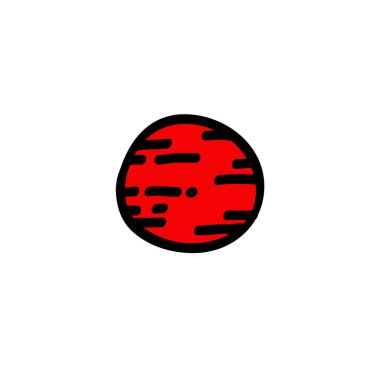 Mars gezegeni doodle simgesi
