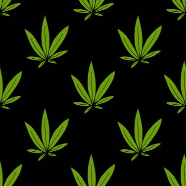 marihuana yaprağı Dikişsiz desen doodle