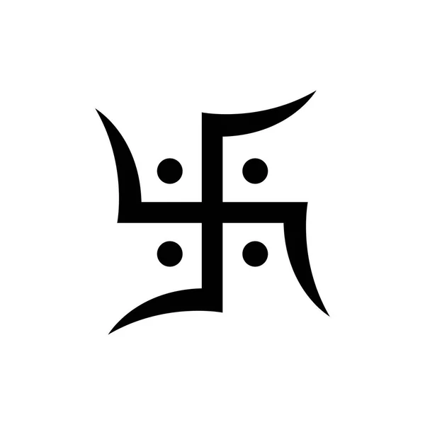 Jainism hinsim swastika 标志图标。用于移动概念和网络应用的宗教元素标志图标。详细的 jainism 印度教徒 swastika 图标可以用于网络和移动在白色背景 — 图库矢量图片