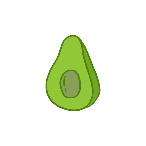 Aguacate garabato icono — Vector de stock