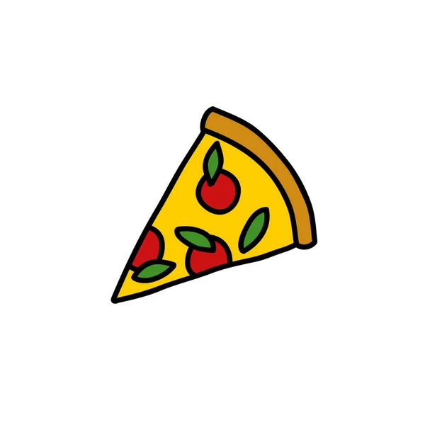 Icono de garabato pizza — Vector de stock