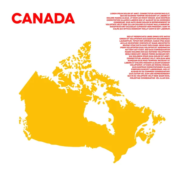 Canadá mapa infográfico — Vetor de Stock