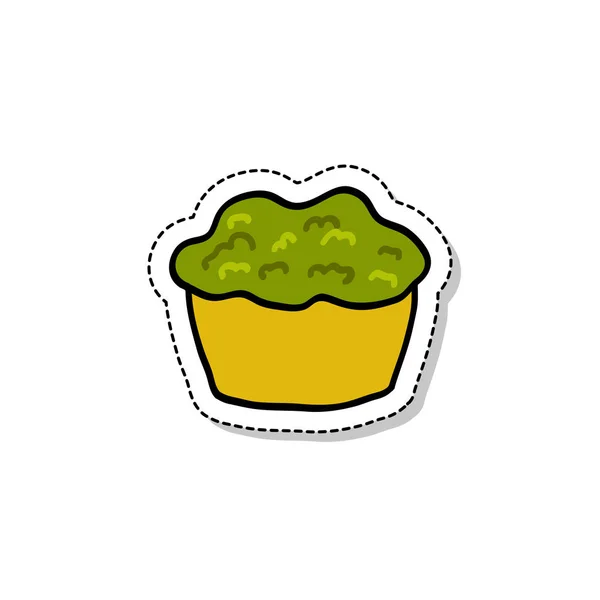 Marijuana tårta doodle ikonen — Stock vektor