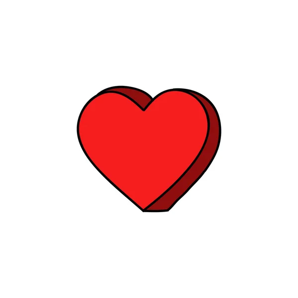 Ícone doodle coração —  Vetores de Stock