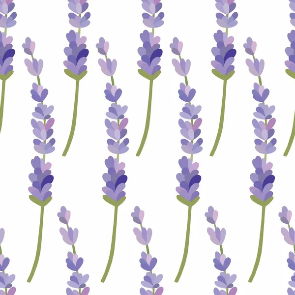 Lavendel nahtloses Muster — Stockvektor