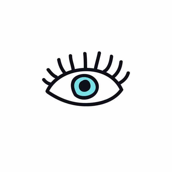 Ikona oka doodle — Stockový vektor
