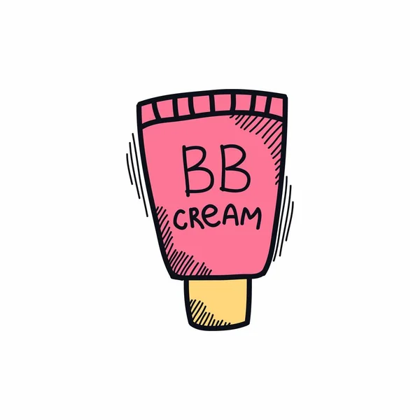 Icône de doodle crème bb — Image vectorielle