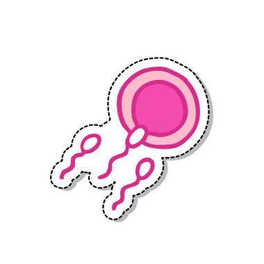 sperm ve yumurta doodle simgesi