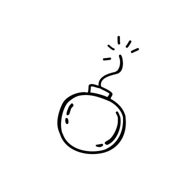 bomba doodle renkli simge