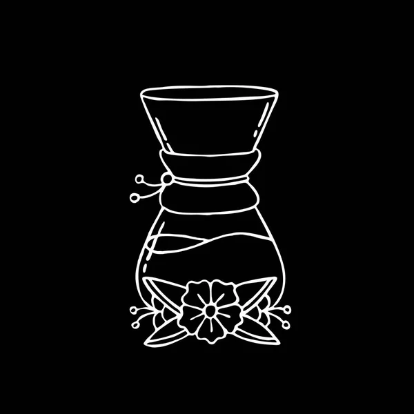 Doodle Ikonu Alternativní Kávovar Zařízení Pro Přípravu Kávy Ilustrace Tradiční — Stockový vektor