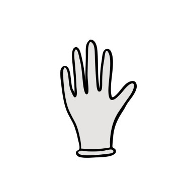 lateks eldiven doodle simgesi