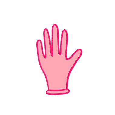 lateks eldiven doodle simgesi