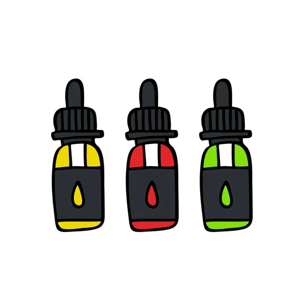 Sıvı Vape Sıvı Doodle Simgesi — Stok Vektör