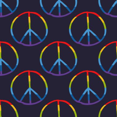 Pasifik işareti Dikişsiz desen doodle