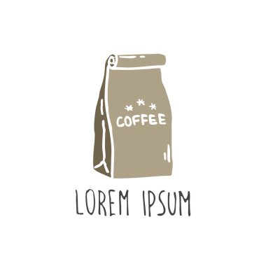 kahve paket doodle simgesi