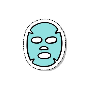 kozmetik yüz maskesi doodle simgesi