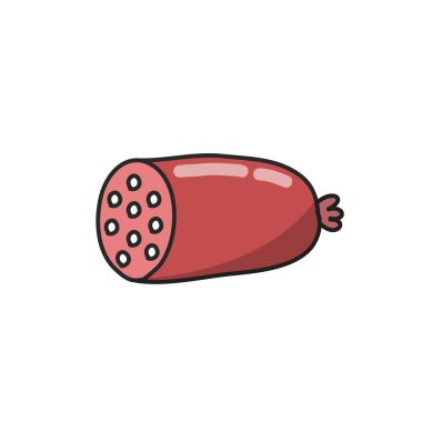 sosis doodle renkli simge