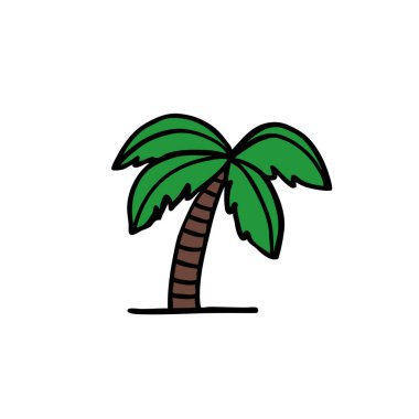 Palm doodle vektör simgesi
