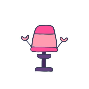 Jinekolojik sandalye doodle simgesi