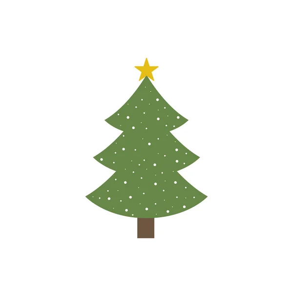 Kerstboom Vector Icoon — Stockvector