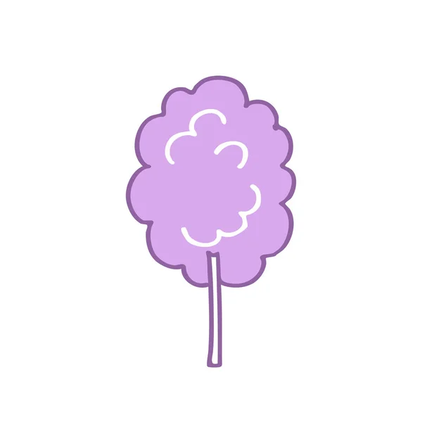 Zuckerwatte Doodle Ikone — Stockvektor