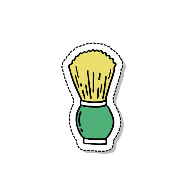 Rasierpinsel Doodle Symbol — Stockvektor
