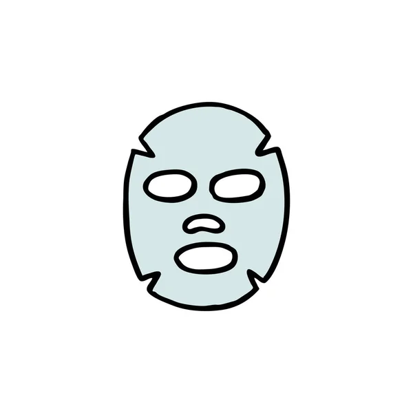 Kozmetik Yüz Maskesi Doodle Simgesi — Stok Vektör