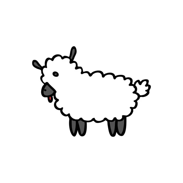 Icône Vectorielle Doodle Moutons — Image vectorielle