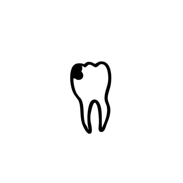 Зубний Каракулі Векторна Іконка — стоковий вектор
