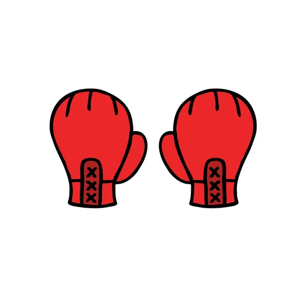 Guante de boxeo garabato icono — Vector de stock