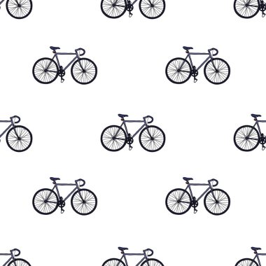 Bisiklet sabit dişli sorunsuz doodle desen