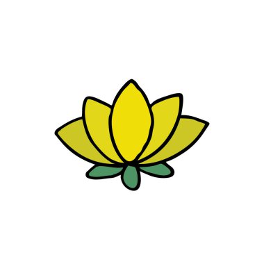 Lotus çiçeği doodle simgesi