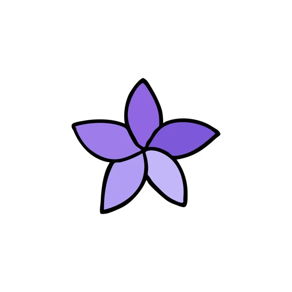 Ikona Doodle Květ Plumeria — Stockový vektor