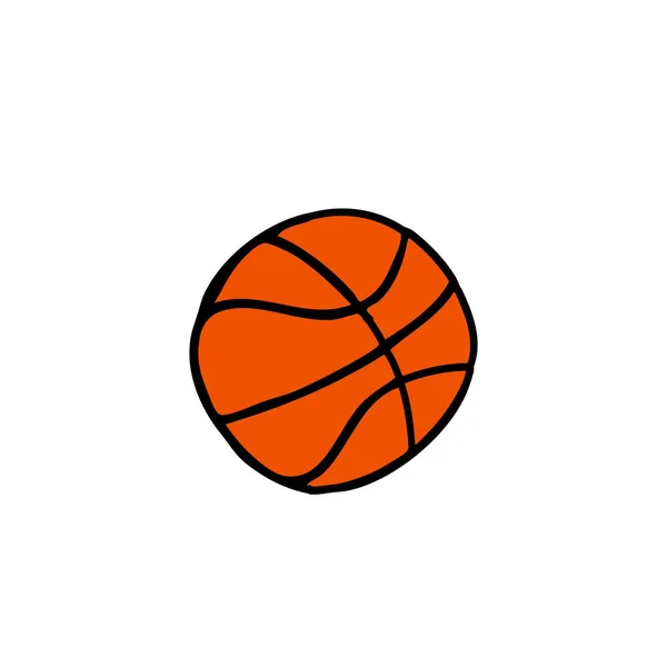 Basketball Doodle Vektor Symbol — Stockvektor