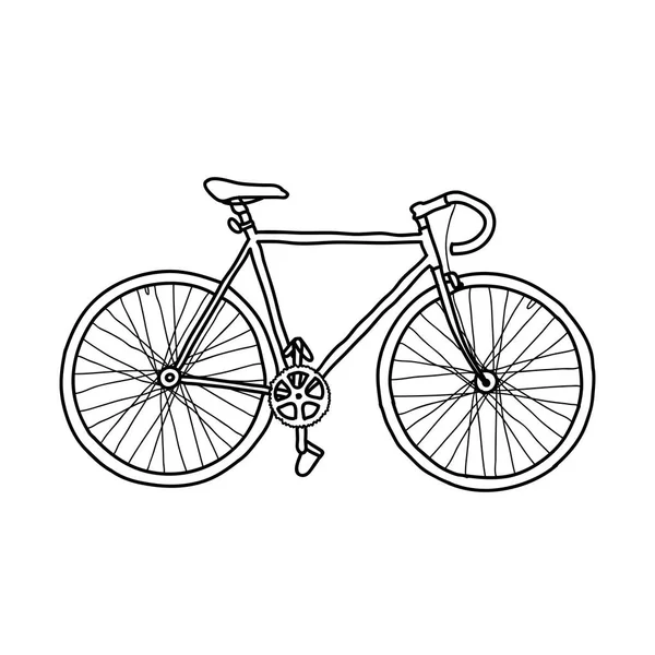 Bicicleta Engranaje Fijo Garabato Icono — Archivo Imágenes Vectoriales