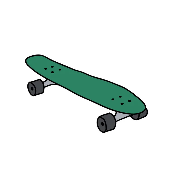 Skateboard Doodle Vecteur Icône — Image vectorielle